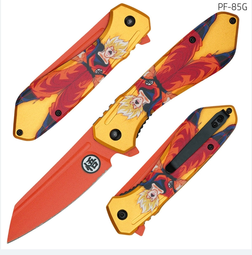 Dragon Ball Knife- Super Saiyan Goku SPRING ASSISSITED KNIFE