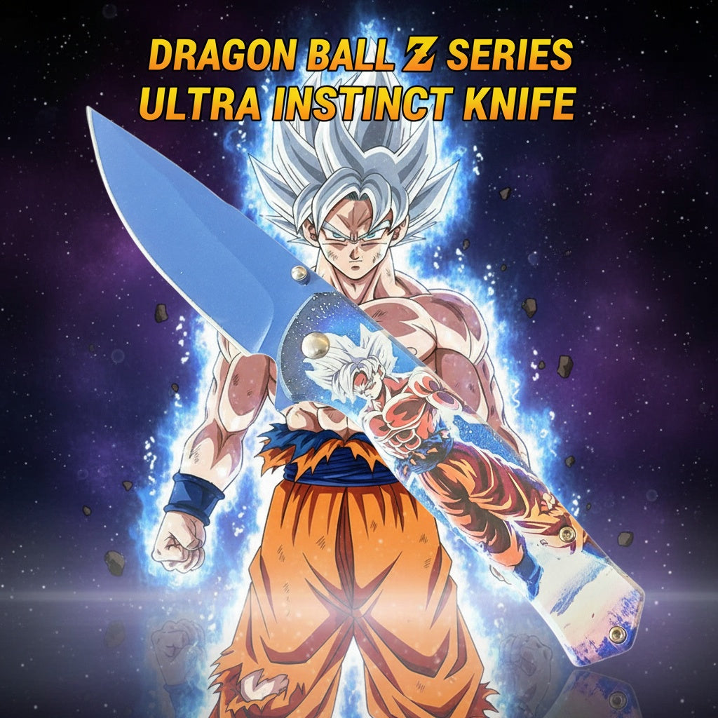 Dragon Ball Knife- Ultra Instinct Goku- SPRING ASSISSITED KNIFE