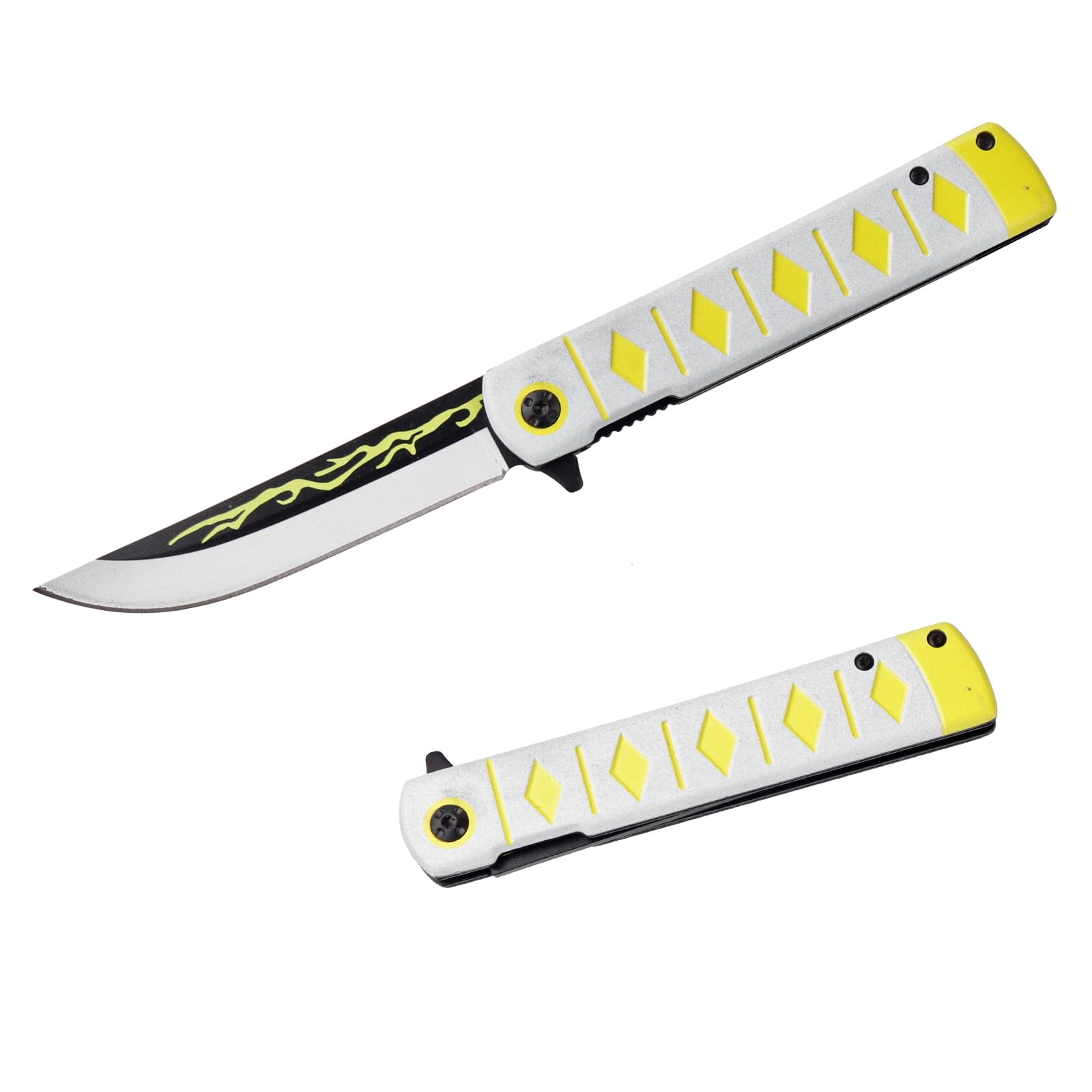 Demon Slayer Zenitsu Katana Spring Assisted Knife