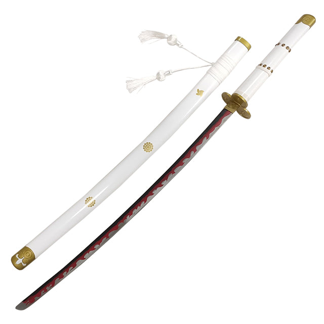 One Piece Sword - Roronoa Zoro Kozuki Oden (White, Gold, and Blue Katana)