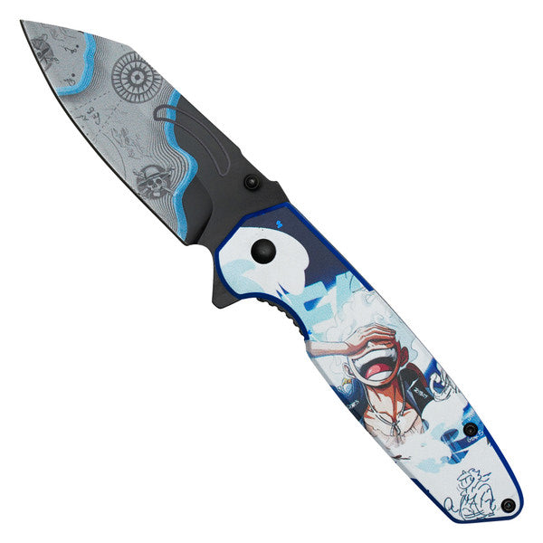 One Piece Knife - Gear 5 Luffy Face SPRING ASSISTED KNIFE