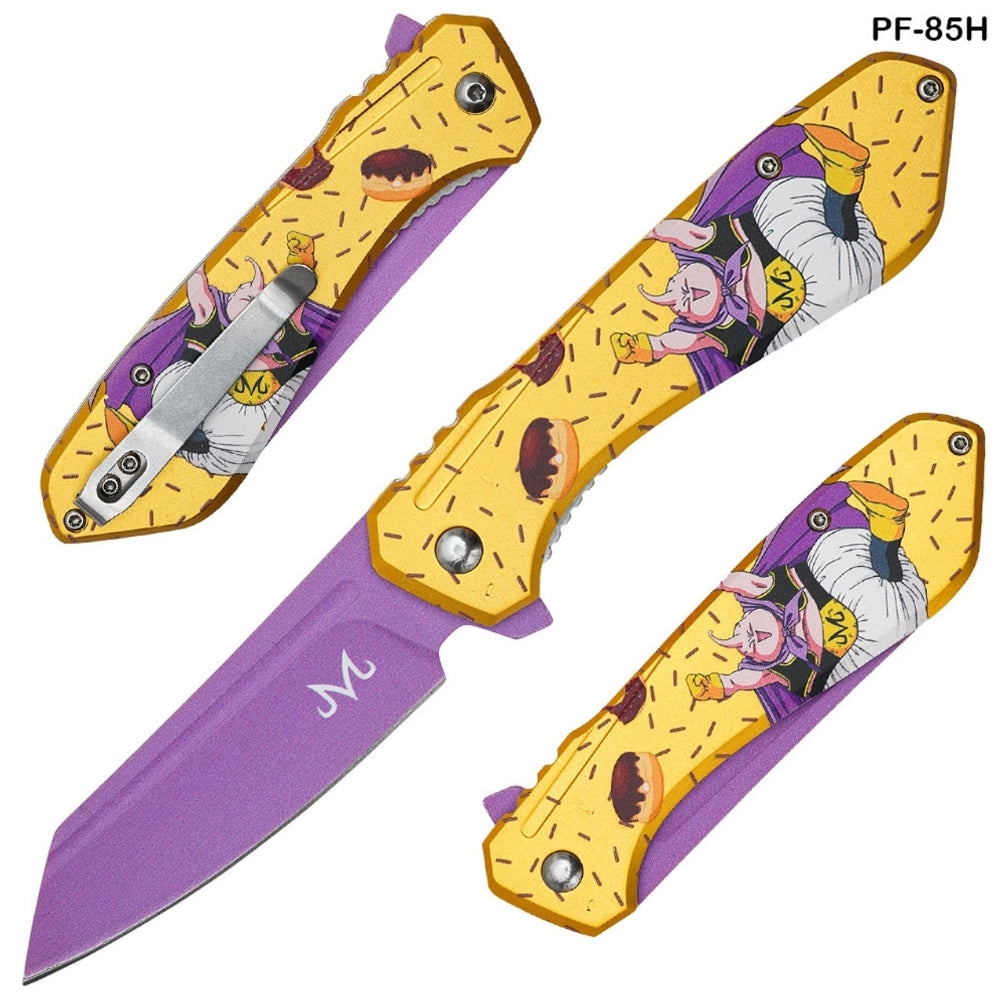 Dragon Ball Knife- Majin Buu Donut SPRING ASSISSITED KNIFE