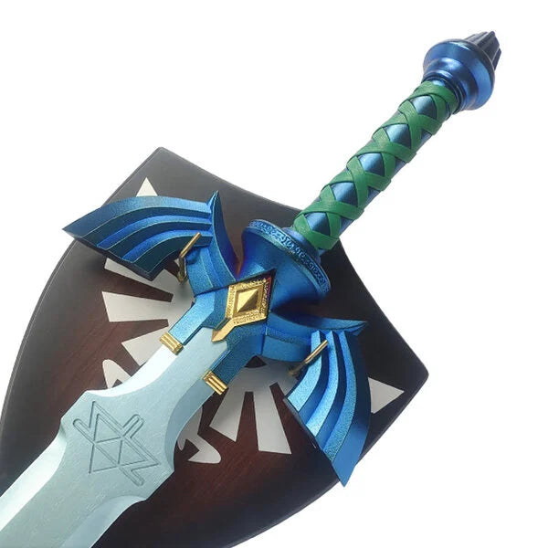 Zelda Link's Skyward Blue Master Sword with Plaque