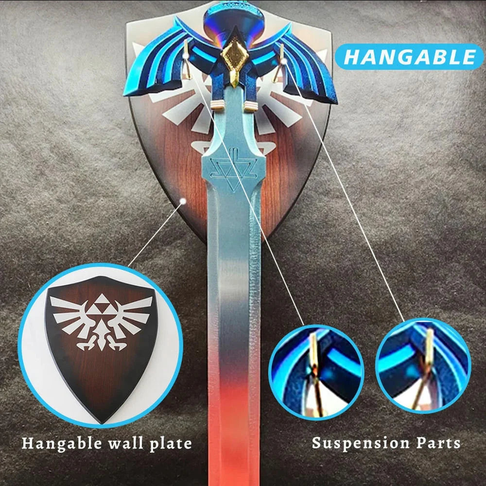 Zelda Link's Skyward Blue Master Sword with Plaque