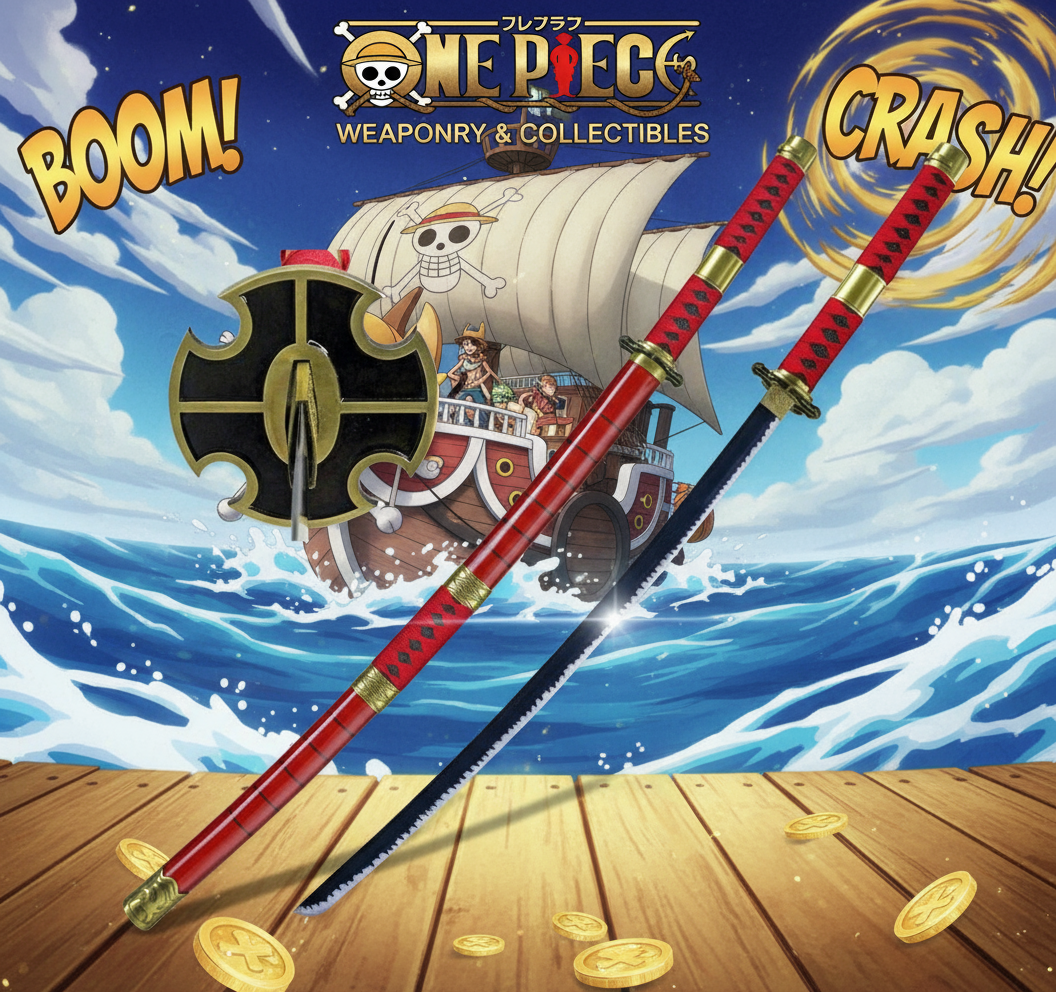 One Piece BATTLE READY Sword - Roronoa Zoro's Sandai Kitetsu RED KATANA