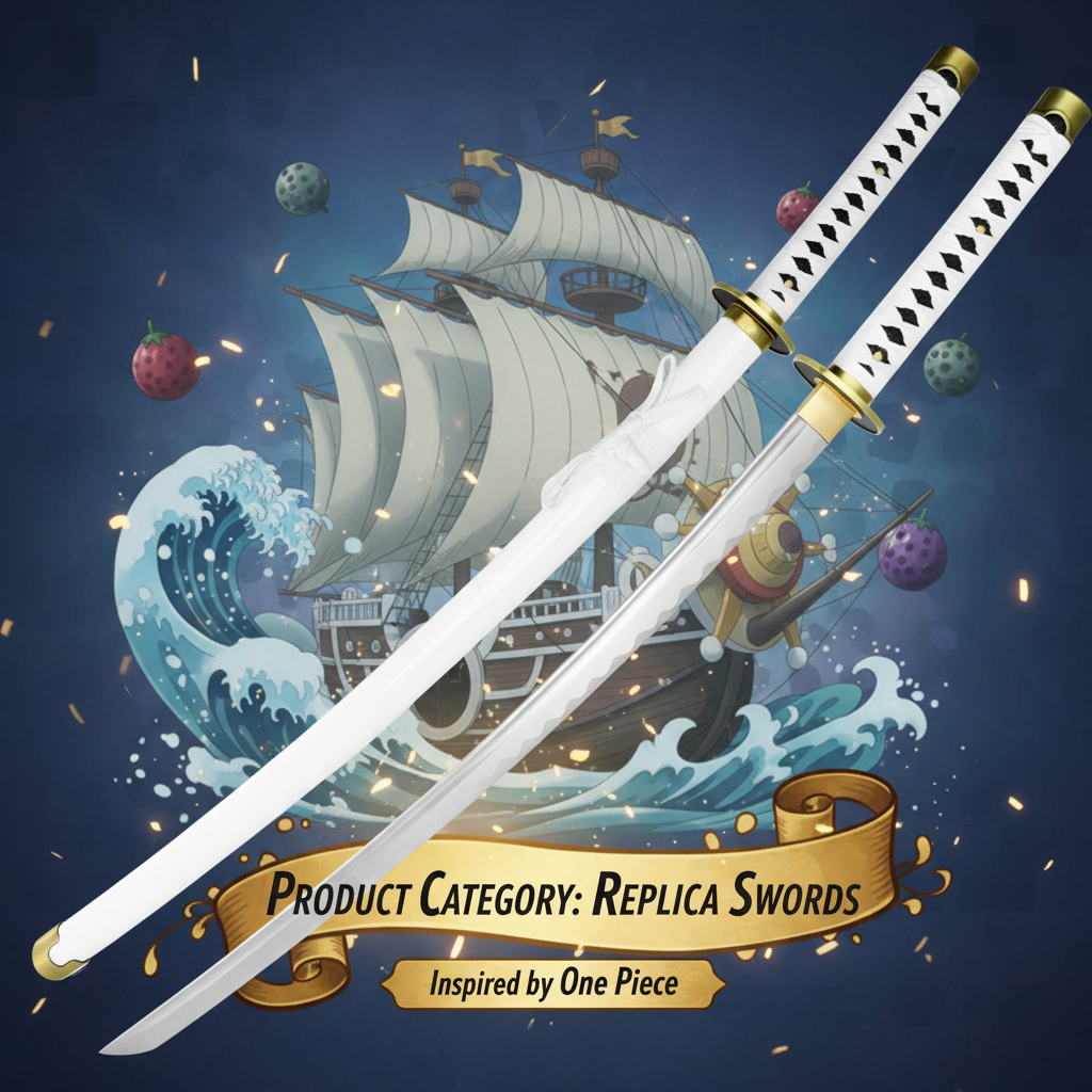 One Piece BATTLE READY Sword – Roronoa Zoro's Wado Ichimonji WHITE KATANA *