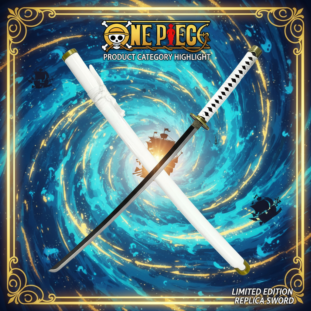 One Piece Sword - Roronoa Zoro's Wado Ichimonji WHITE KATANA