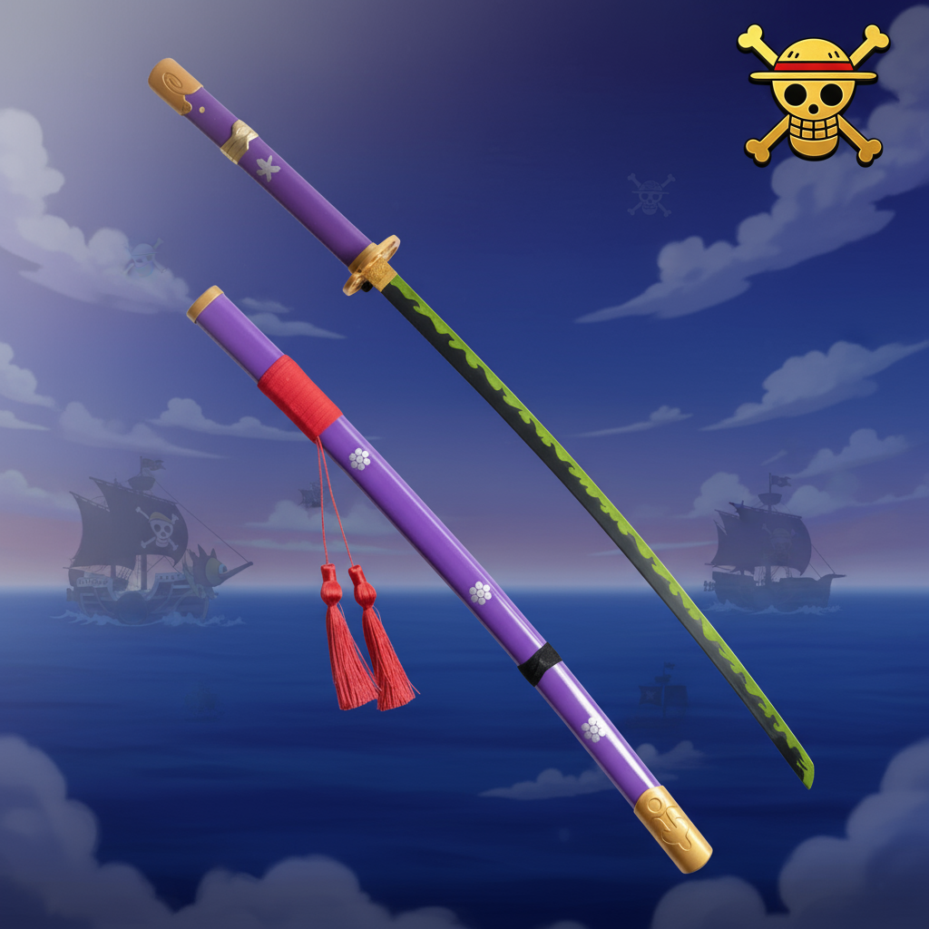 One Piece BATTLE READY Sword - Roronoa Zoro's Enma PURPLE KATANA