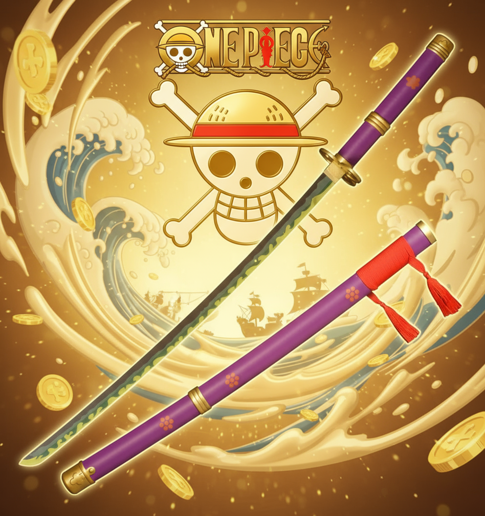 One Piece Sword – Roronoa Zoro's Enma PURPLE (LEATHER) KATANA