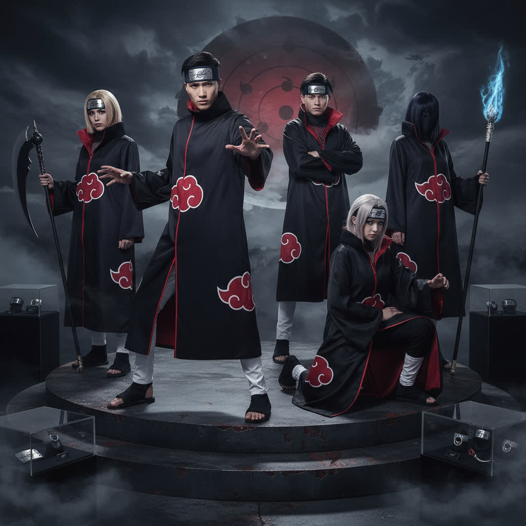 Naruto Akatsuki Robe/Kimono Cosplay