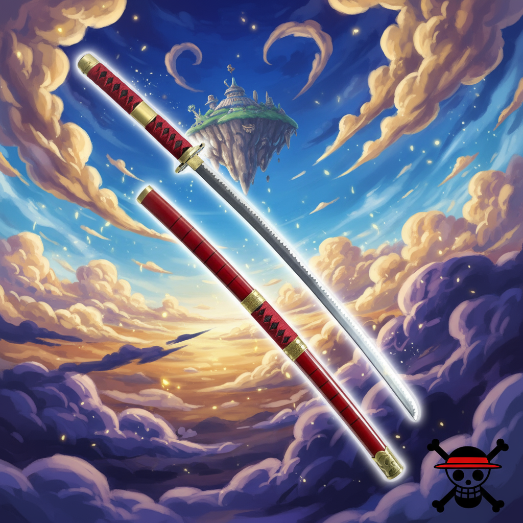 One Piece Sword - Roronoa Zoro's Sandai Kitetsu RED(Dark) KATANA