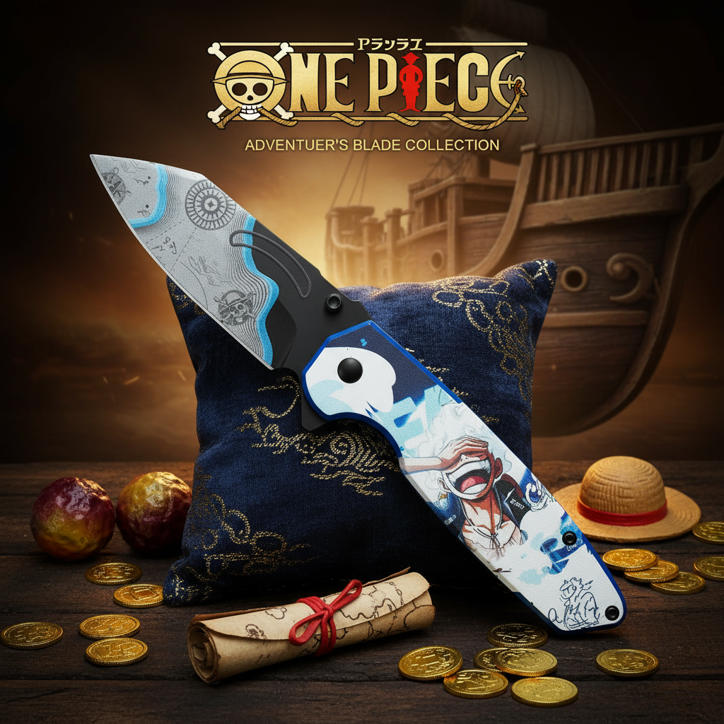 One Piece Knife - Gear 5 Luffy Face SPRING ASSISTED KNIFE