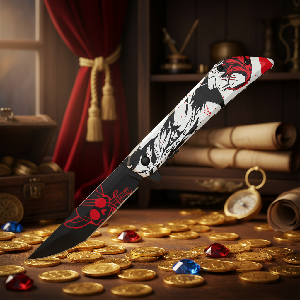 One Piece Knife - Ace Face SPRING ASSISTED KNIFE