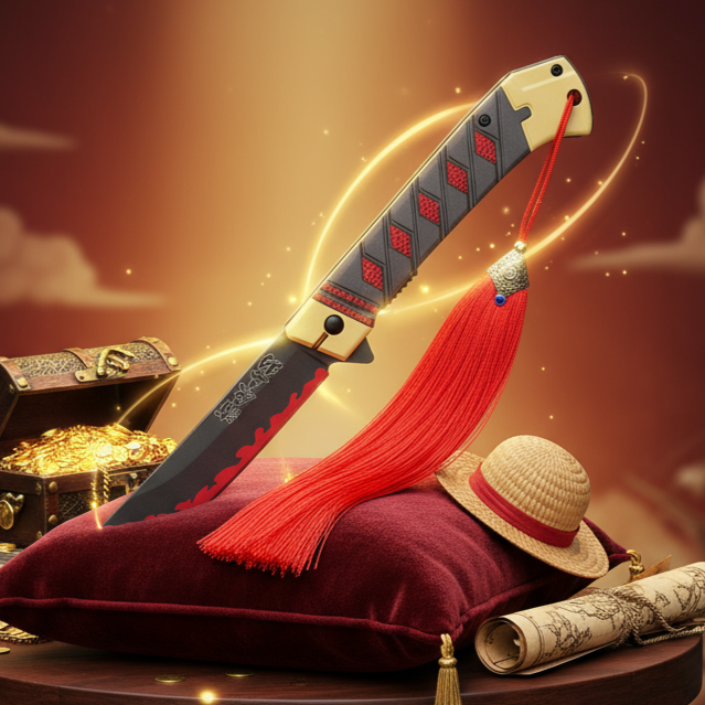One Piece Knife- Roronoa Zoro Sandai Kitetsu Katana SPRING ASSISSITED KNIFE