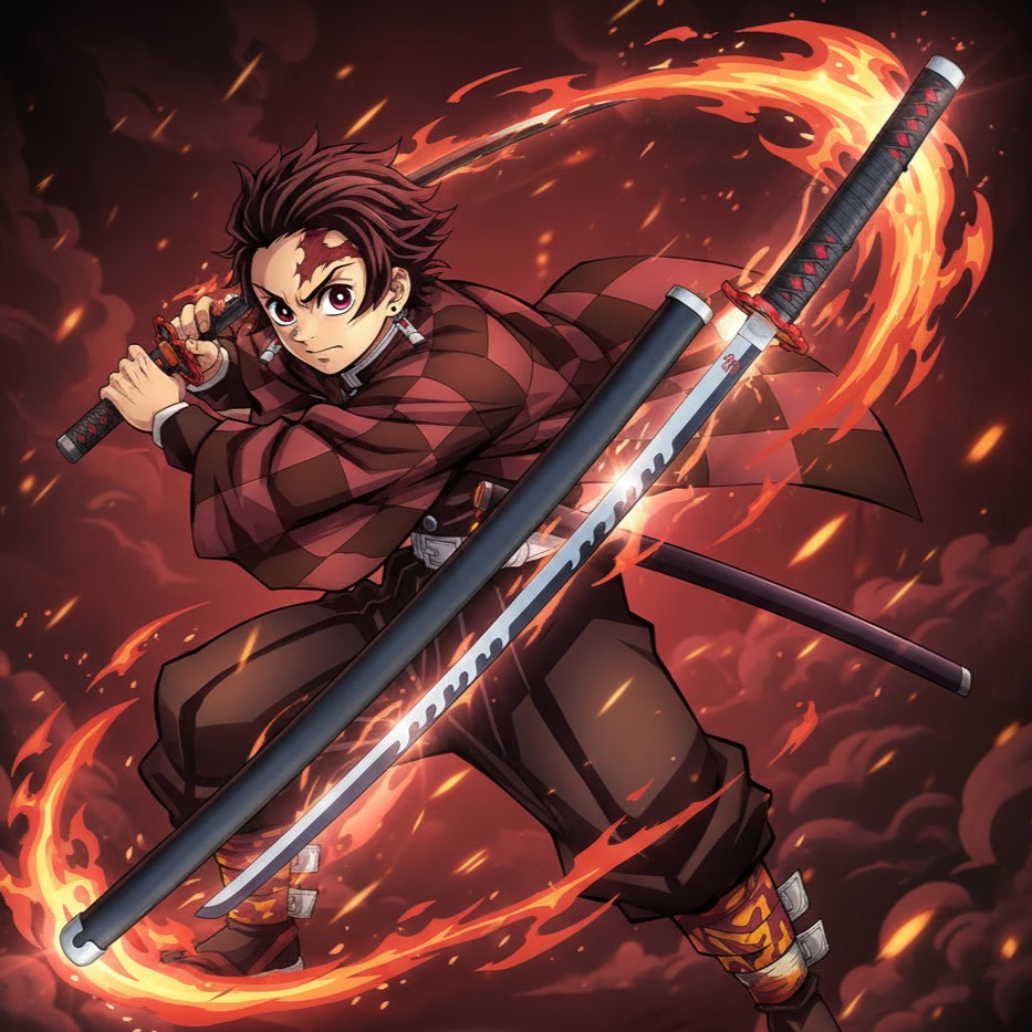 Demon Slayer Sword – Tanjiro Kamado  Flame Katana