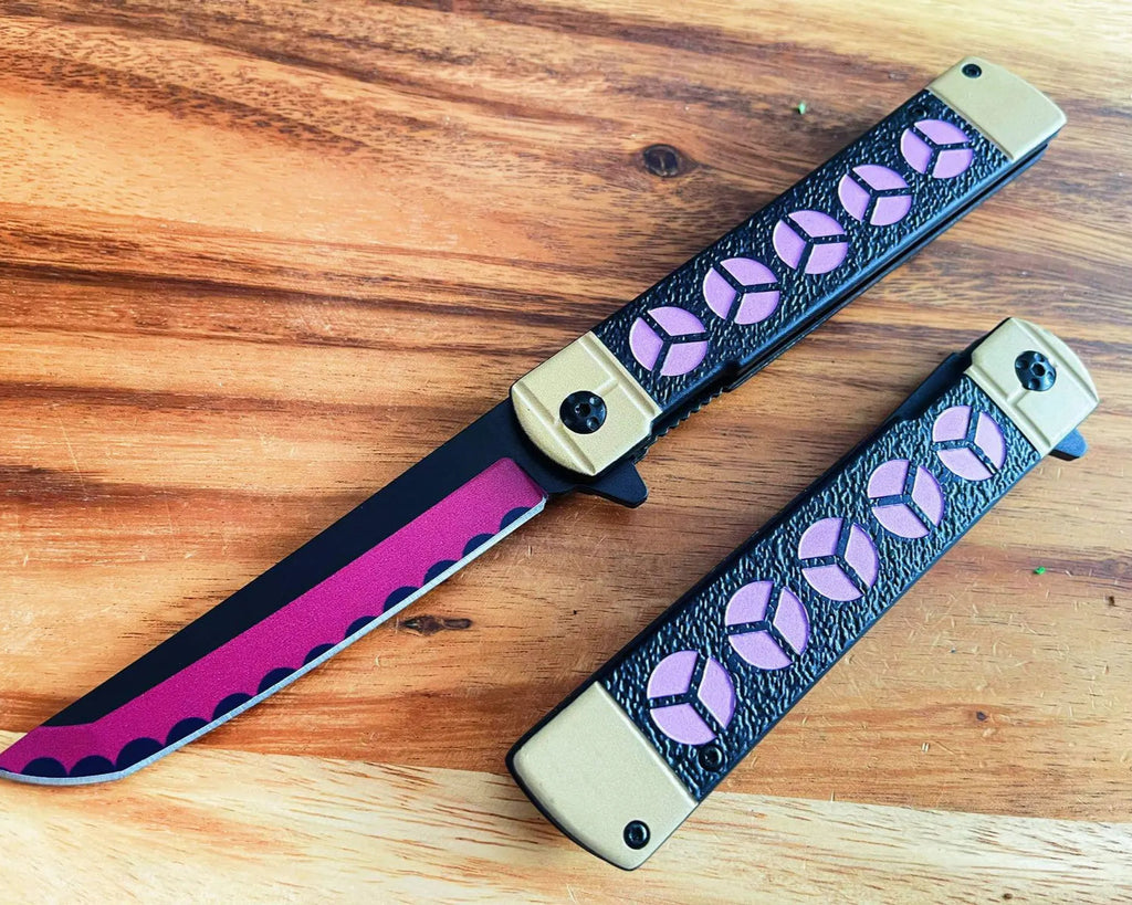 One Piece Knife - Roronoa Zoro's Shusui Katana SPRING ASSISTED KNIFE