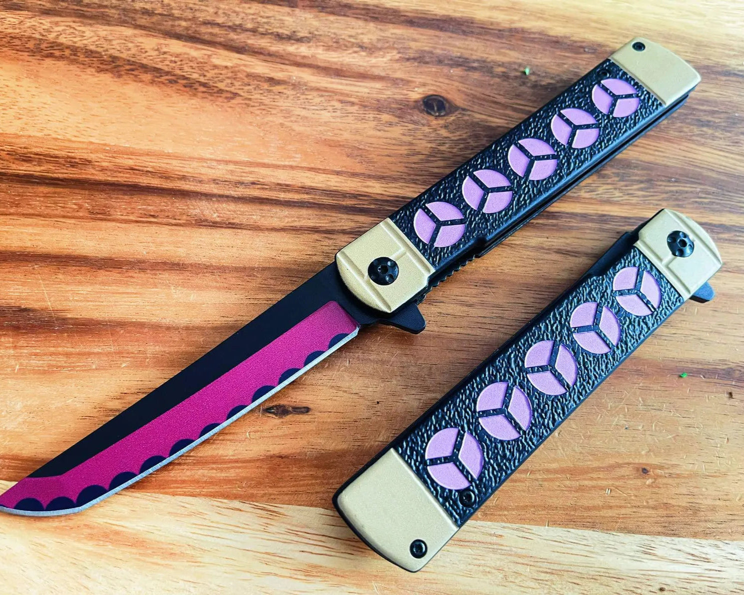 One Piece Knife - Roronoa Zoro's Shusui Katana SPRING ASSISTED KNIFE