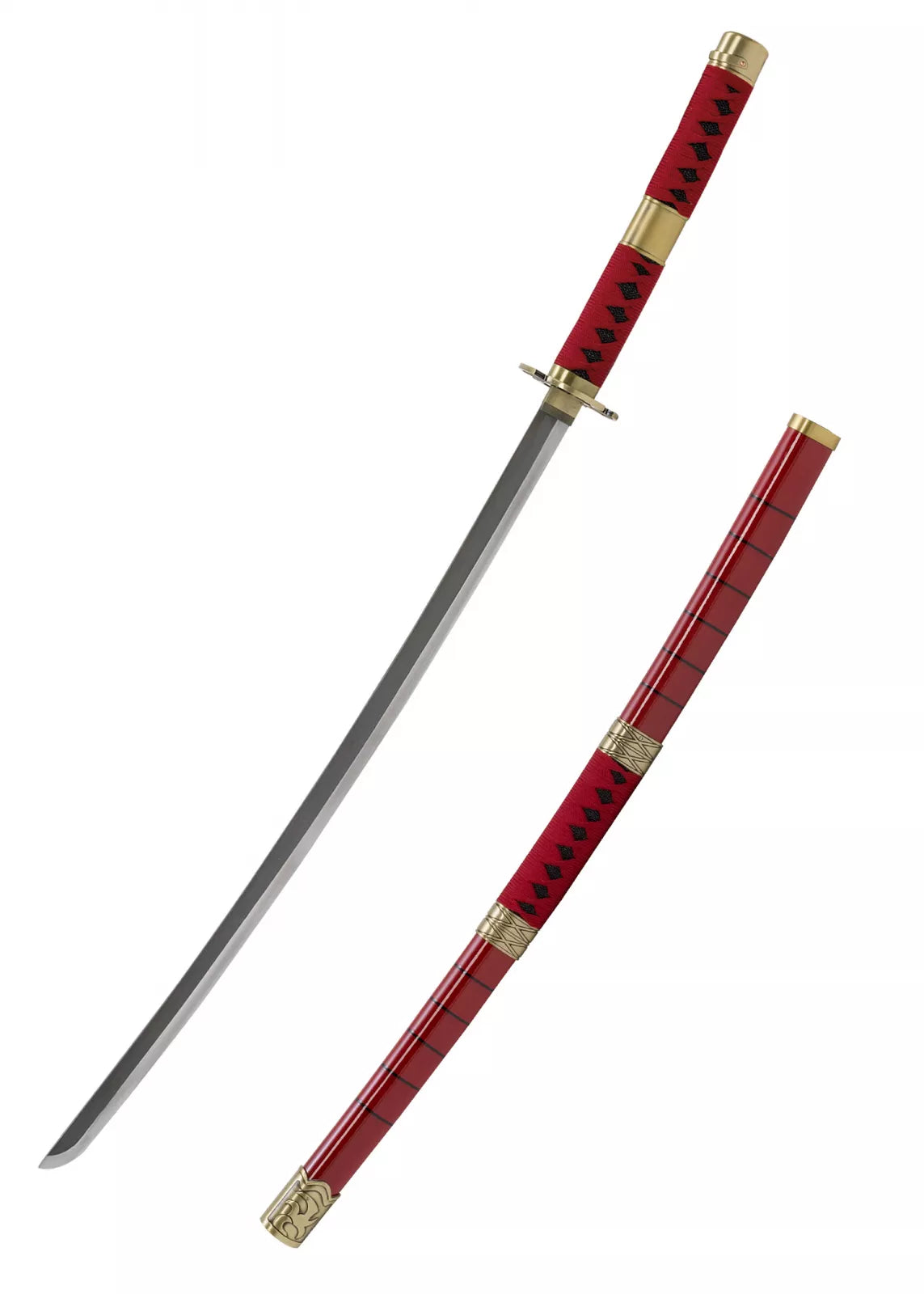 One Piece BATTLE READY Sword - Roronoa Zoro's Sandai Kitetsu RED KATANA
