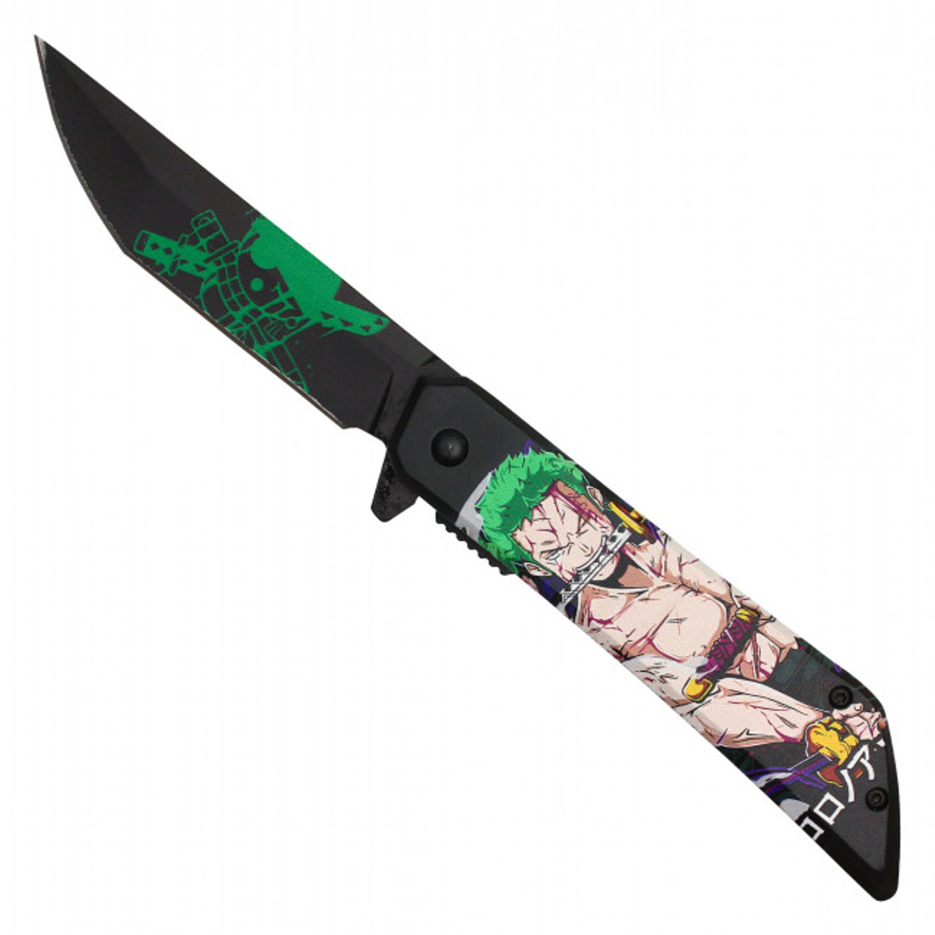 One Piece Knife – Roronoa Zoro Face SPRING ASSISTED KNIFE