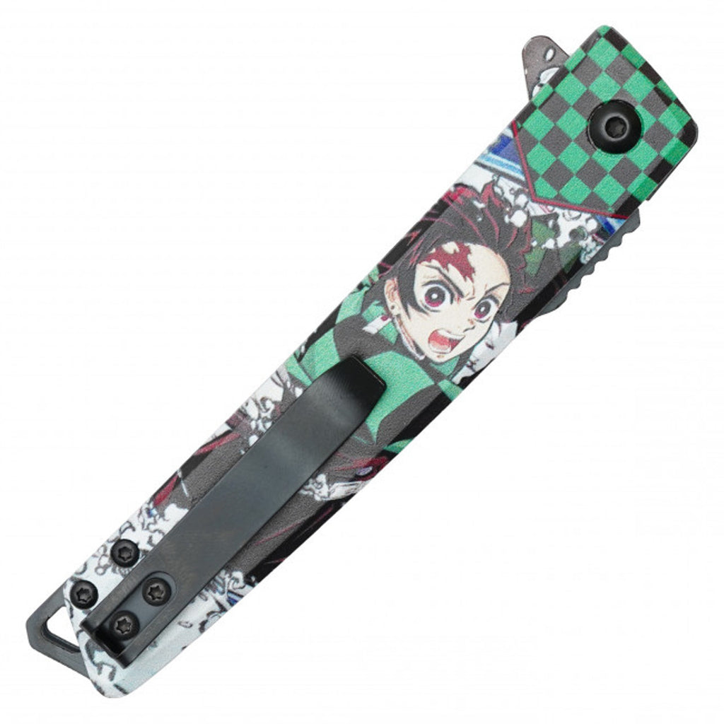 Demon Slayer Tanjrio Art Katana Spring Assisted Knife